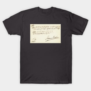 Brahms | Dedication with handwritten score by Johannes Brahms T-Shirt